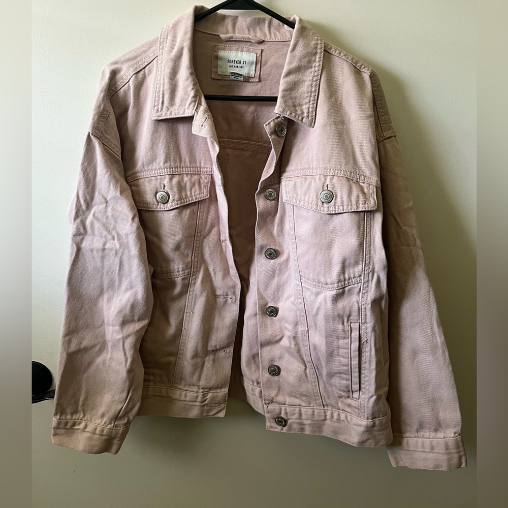 Forever 21 Blush pink Denim Jacket